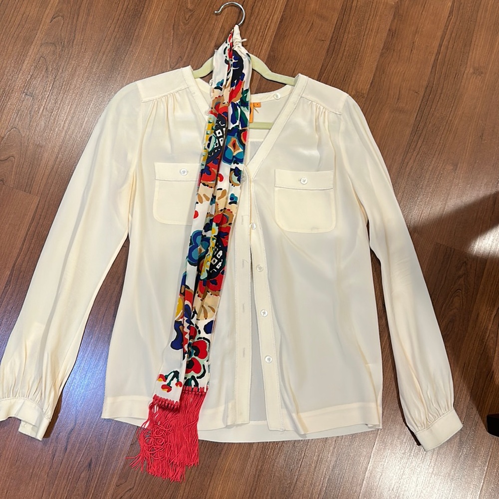tory burch silk blouse